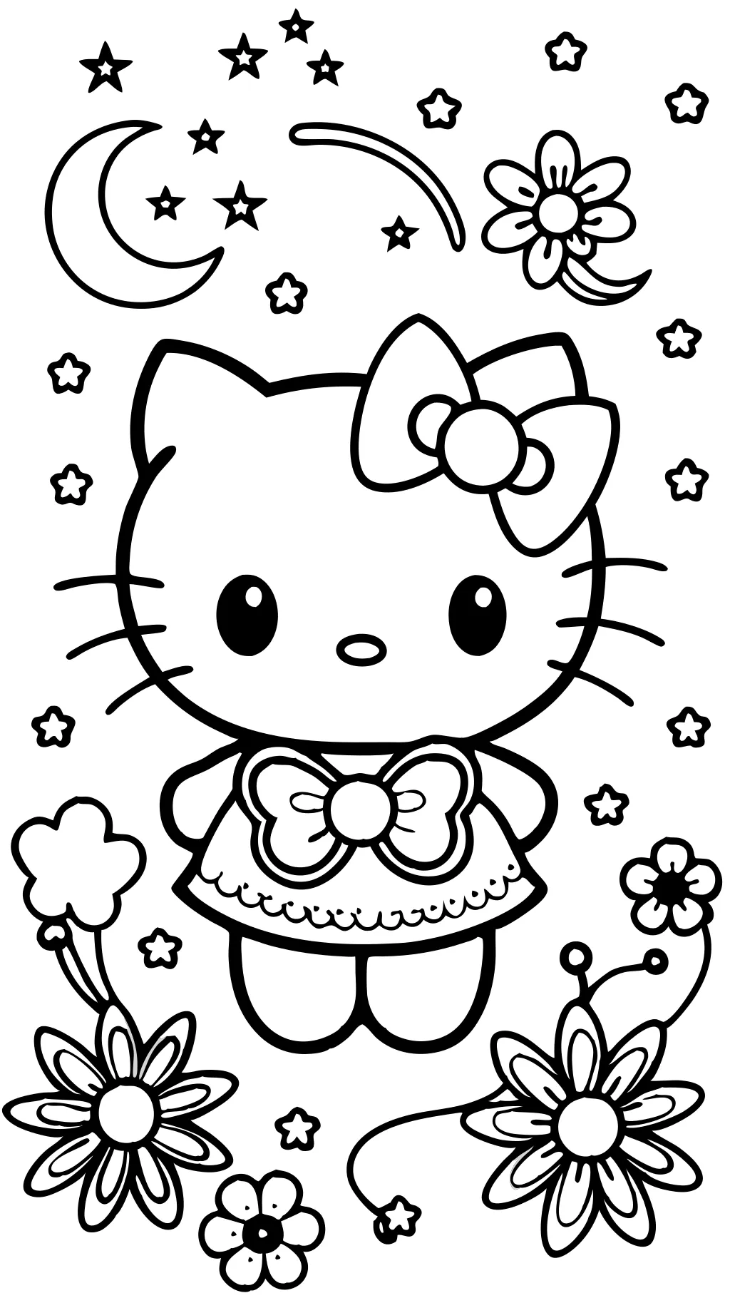 página para colorear de hello kitty